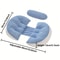 Adjustable U Shaped Maternity Pillow, Removable Cover, Soft Polyester Fiber, Comfortable Back and Belly Support
