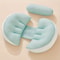 Adjustable U Shaped Maternity Pillow, Removable Cover, Soft Polyester Fiber, Comfortable Back and Belly Support