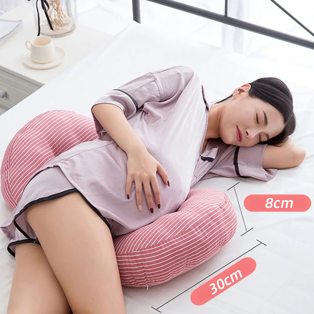 U Shape Pregnancy Body Pillow Multi-function Bamboo Fiber Cotton Sleeping Support Cushion, Maternity Pillow for Pregnant