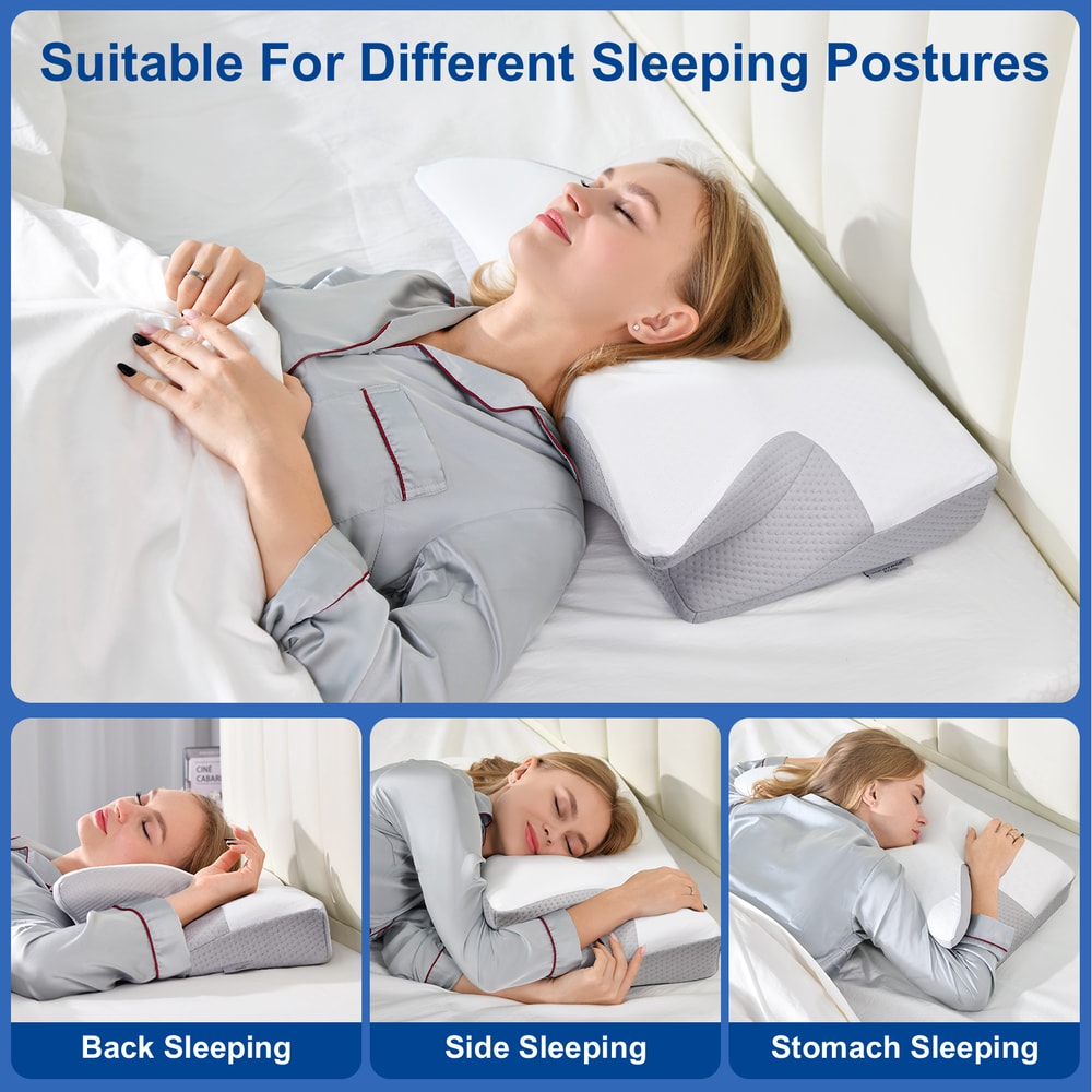 Ergonomic Memory Foam Pillow For Neck And Shoulder Pain Relief Pulatree Cervical Pillow Supportive 3