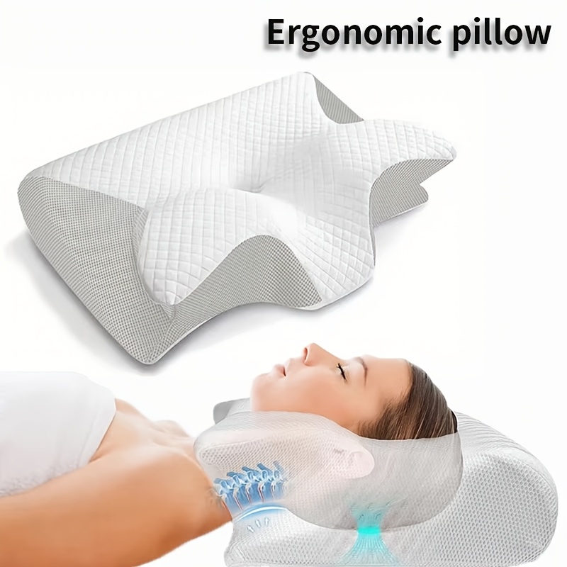 Light Gray Memory Foam Cervical Pillow Neck Shoulder Relief Perfect Gift Ideal For Side Stomach Bac 1