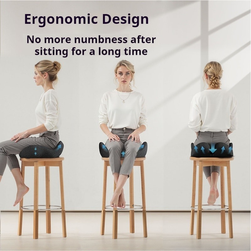 Breathable Seat Pad For Office Chair Thickened Memory Foam Cushion Relieve Back Pain And Hemorrhoid 2