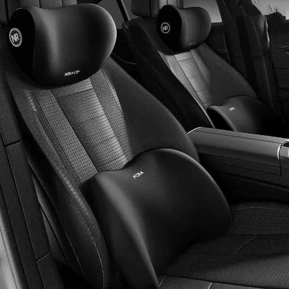 Car Neck Headrest Pillow Rest, Motocovers Head Support Car Memory, Breathable Travel Guard, Universal Car Supplies Pink