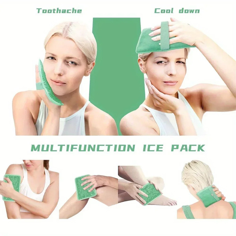 Reusable Hot Cold Gel Ice Pack, Pain and Swelling Relief for Knee, Back, Ankle, Foot, Elbow, Wisdom Tooth, Therapy