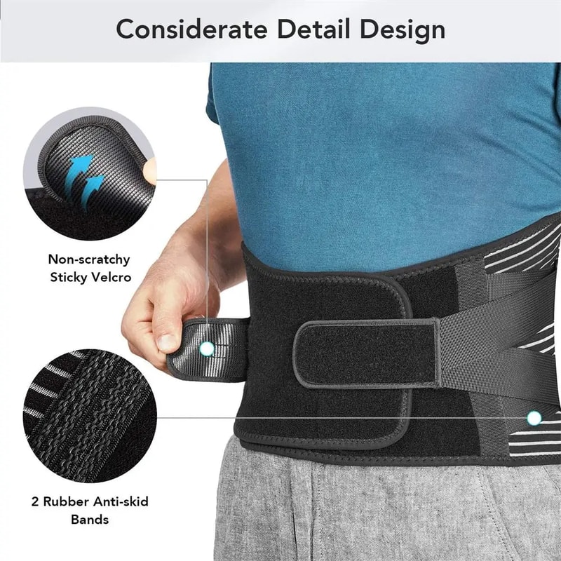 Slimming Body Shaper Waist Trainer Back Support Belt For Lower Back Pain Adjustable Breathable Wais 5