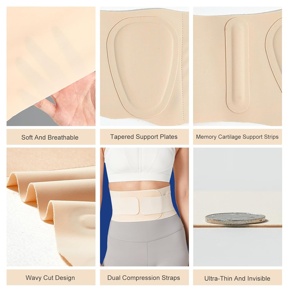 Lumbar Support Belt For Men And Women Waist Support For Lower Back Pain Relief Lightweight Thin Bac 4