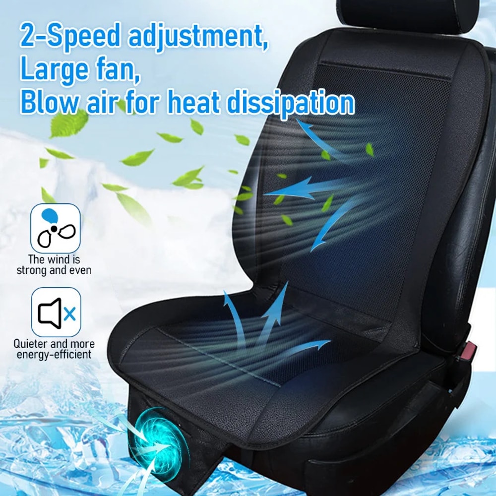 Car Cooling Seat Cushion 3D Spacer Summer Cool Air Pad 8 Fan Fast Blowing Ventilated Refrigerated S 1
