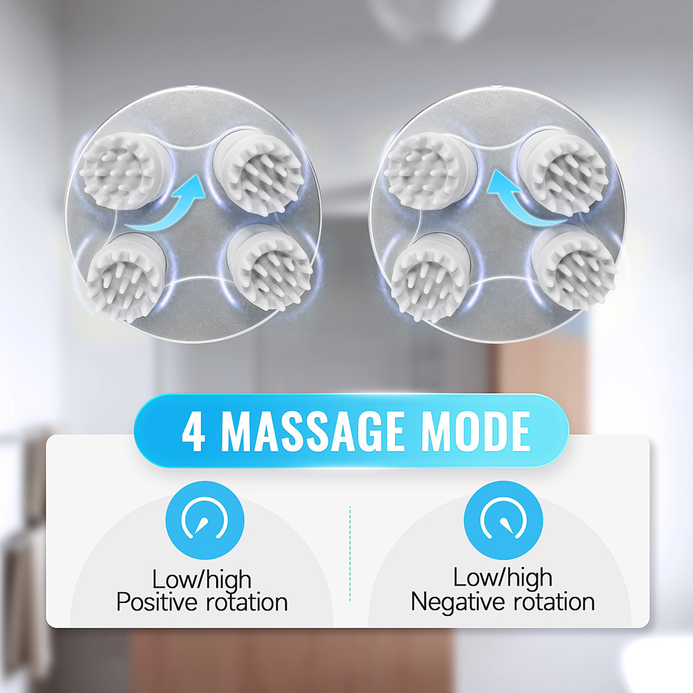 Mini Scalp Massager Electric Smart Head Massager, Wireless Waterproof Body Massage, TYPE C Neck Deep Tissue Kneading