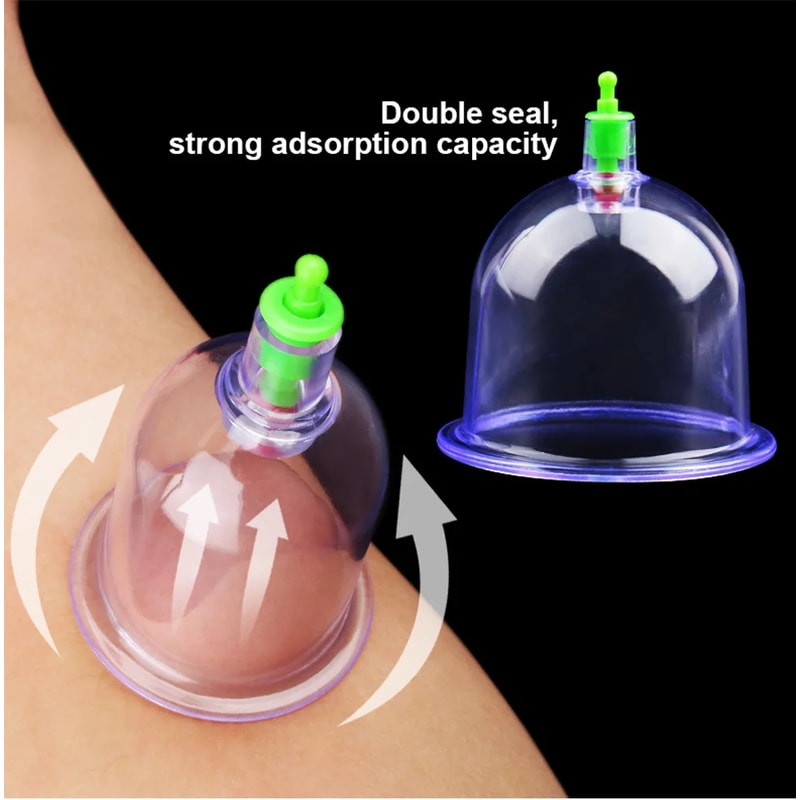 Suction Cups Back Massage Body Cup Detox Anti Cellulite Cans Healthy Care Jars Vacuum Cupping Sets 2