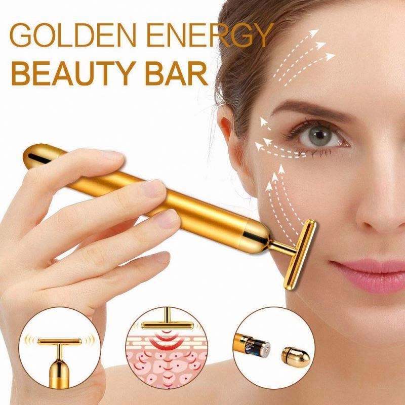 Waterproof Pulse Firming Massager Portable Energy Beauty Bar T Shaped Face Roller Eye Pouch Remover 1