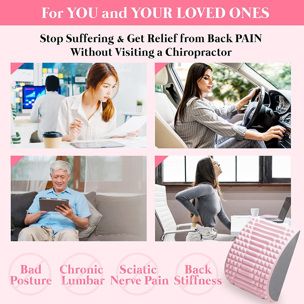 Lower Back Pain Relief Treatment Stretcher Herniated Disc Posture Corrector Pillow Back Stretcher P 4