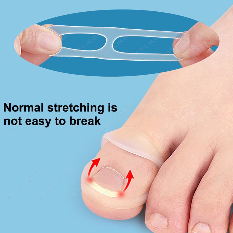 Invisible Ingrown Toe Nail Straightening, Silicone Toenail Correction Tool, Durable Reusable Protector for Foot Care