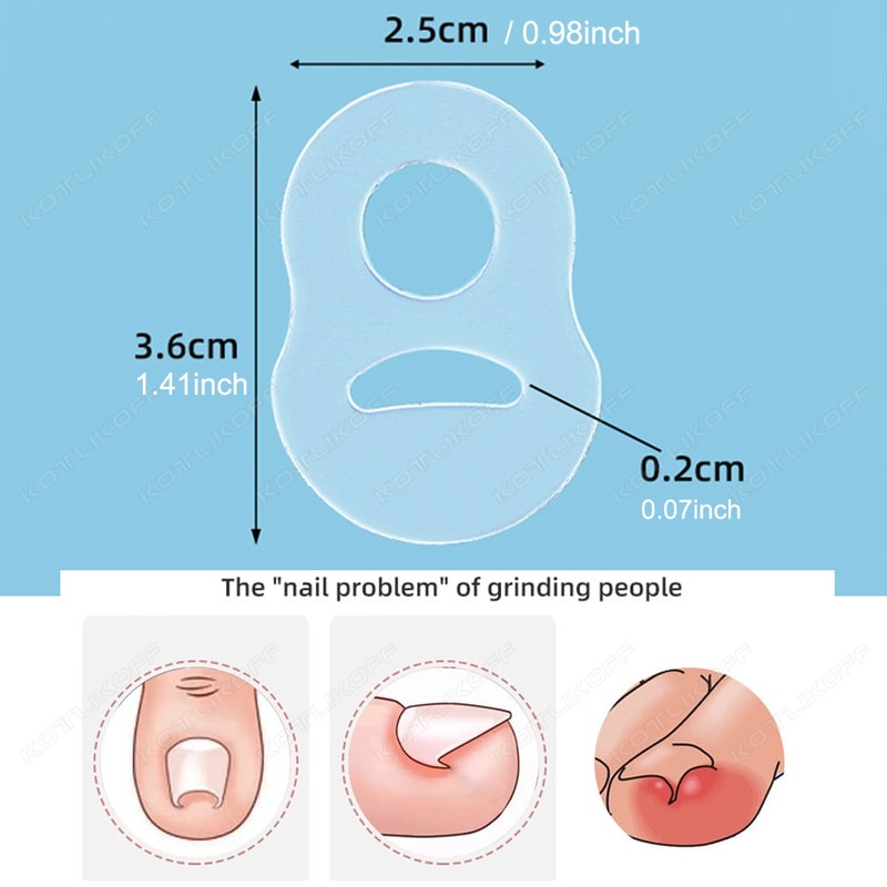Invisible Ingrown Toe Nail Straightening, Silicone Toenail Correction Tool, Durable Reusable Protector for Foot Care