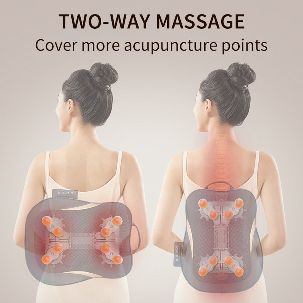 Waist Neck Dual Purpose Massager Cervical Back Massage Cushion Multifunctional Pillow For Home And 1