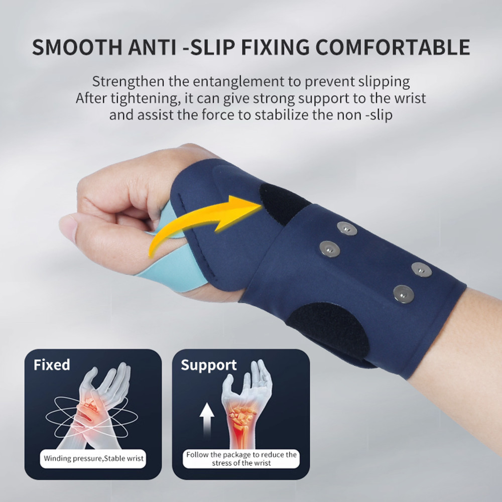USB Rechargeable Wrist Brace Wrap Cordless Wrist Massager With Heat Warm Pad For Carpal Tunnel Pain 3