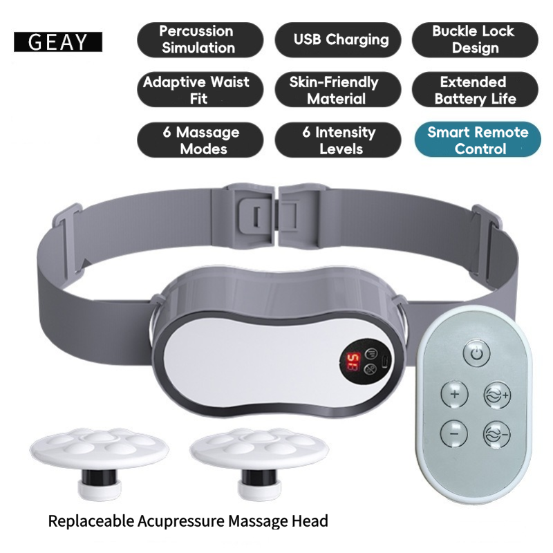 Back Relaxation Massager Electric Lumbar Belt Vibration  Tapping Rechargeable Percussion Therapy Re 6