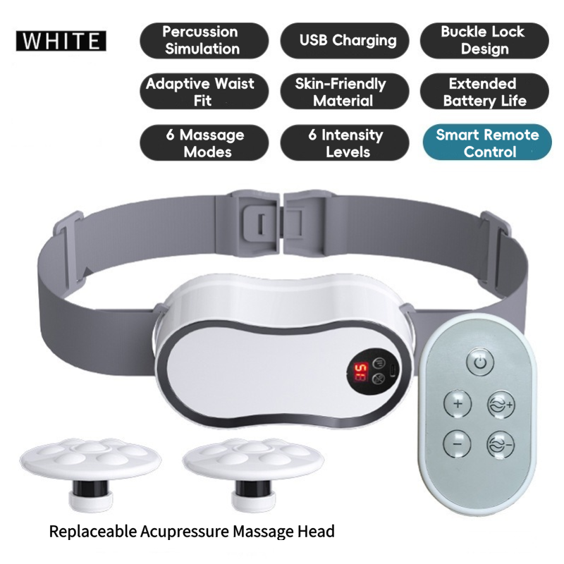 Back Relaxation Massager Electric Lumbar Belt Vibration  Tapping Rechargeable Percussion Therapy Re 7