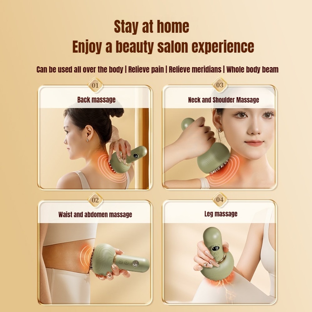 Rechargeable Electric Meridian Brush, Thin Belly Scraping Instrument, Meridian Massage Brush