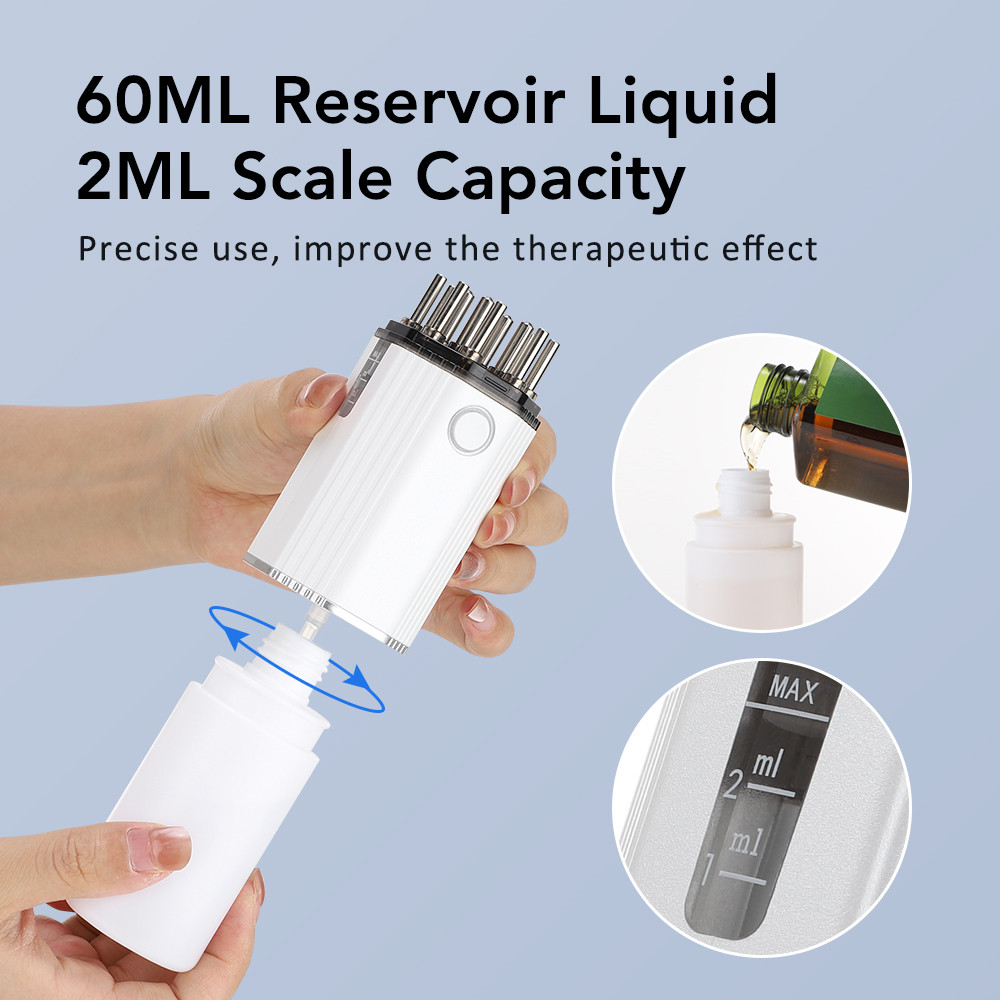 Portable Hair Serum Applicator Comb, Scalp Vibration Massager, Red Light Therapy, Follicle Stimulation, Head Massage