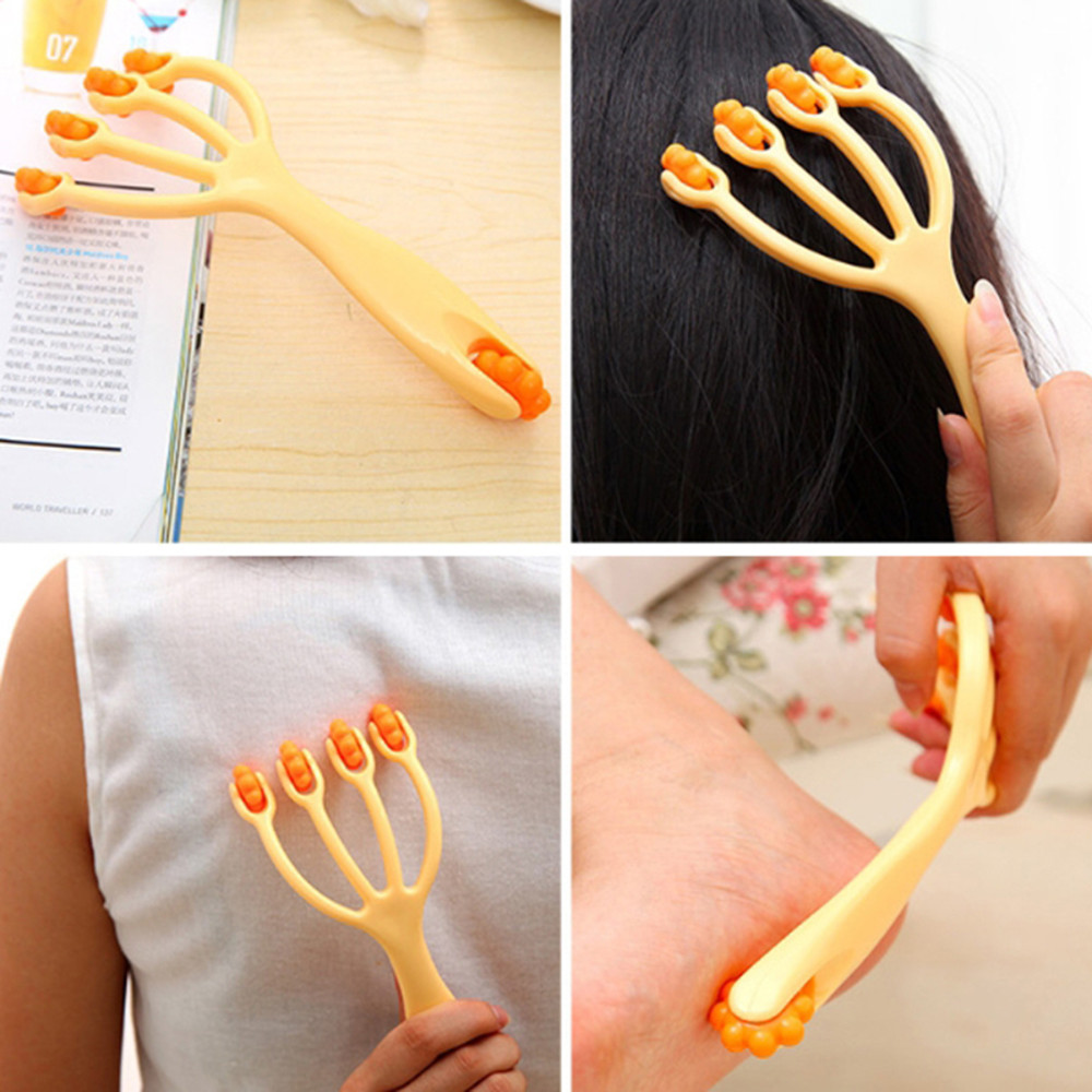 Manual Massage Roller Five Wheel, For Neck Back Waist Leg, Slimming Spa Massage To Release Fascia