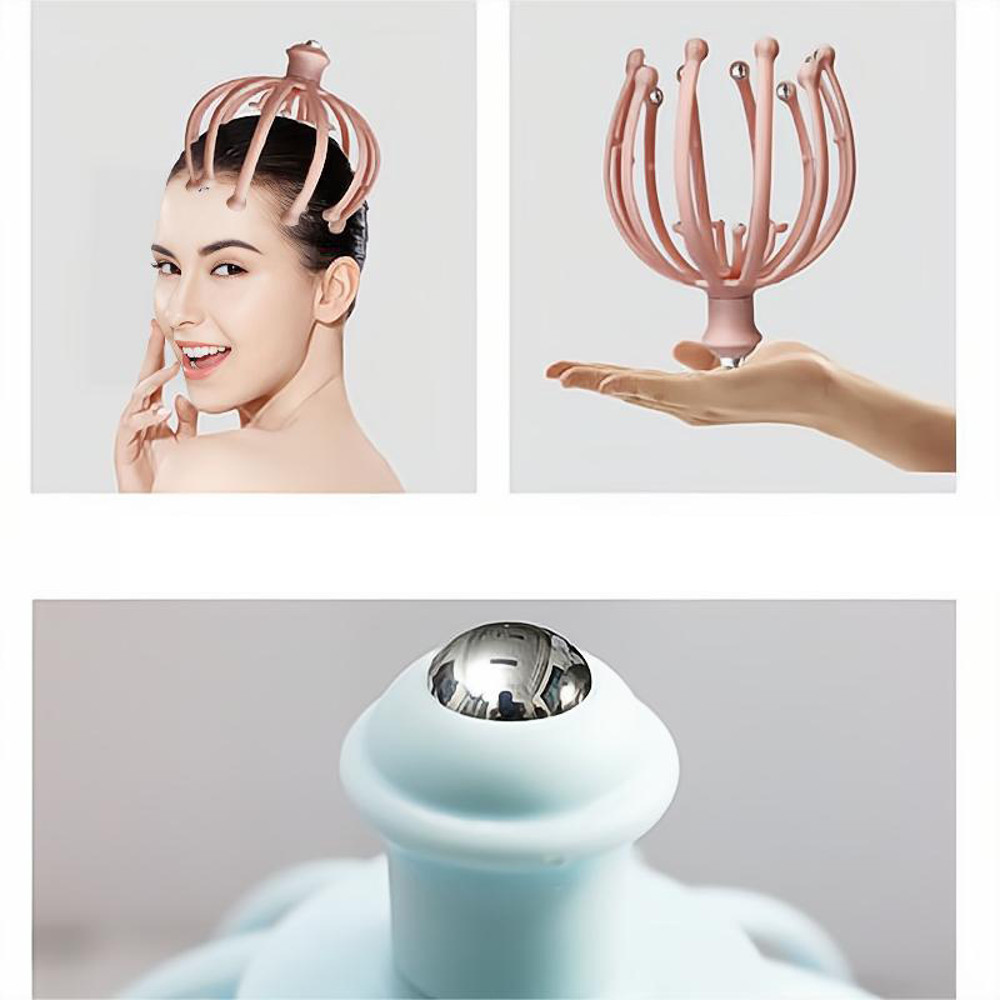 Unisex Detachable 18-Claw Massager, Multifunctional Octopus Head Massager, Stress Relief Deep Relaxation