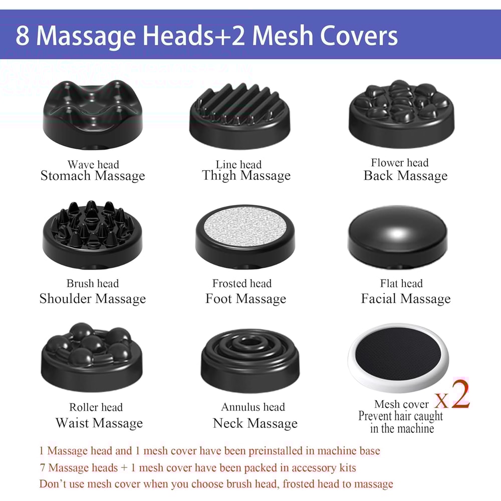 Electric Massager, 8 Massage Heads, Tummy Legs Hips, Shape Body, Relax Body, Relieve Stress