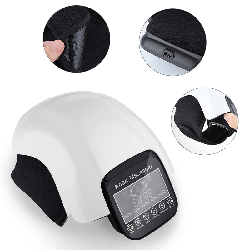 Rechargeable Knee Massager Portable Heating Pad Vibration Hot Compress Joint Support Care For Knee 3