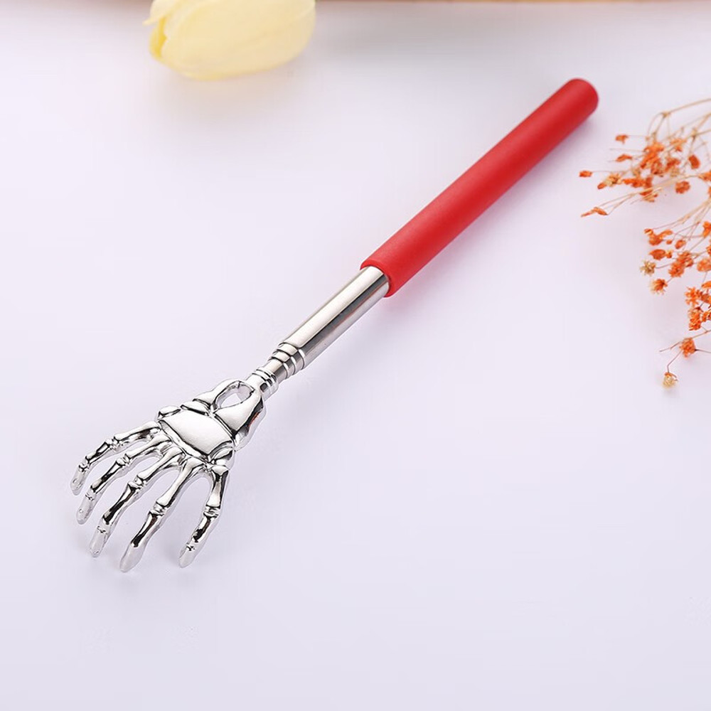 Stainless Steel Ghost Hand Telescopic Scratcher, Extendable Back Massage Stick, Portable Scratching Massager for Stress