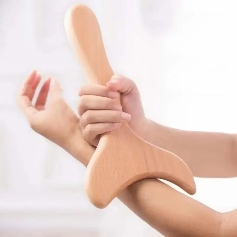 Wood Massager Body Sculpting Tool, Gua Sha Massage Tool for Muscle Release, Lymphatic Drainage & Pain Relief