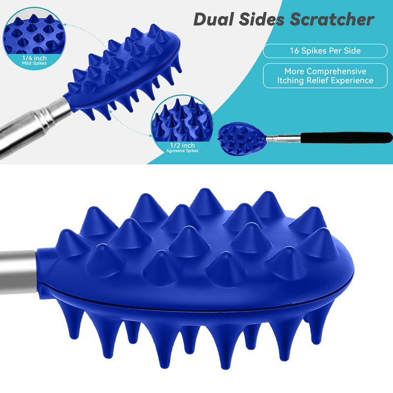 Deep Back Scratcher for Men and Women, Extendable Back Cracker with Dual Scratch Surfaces, Back and Body Massager Stick
