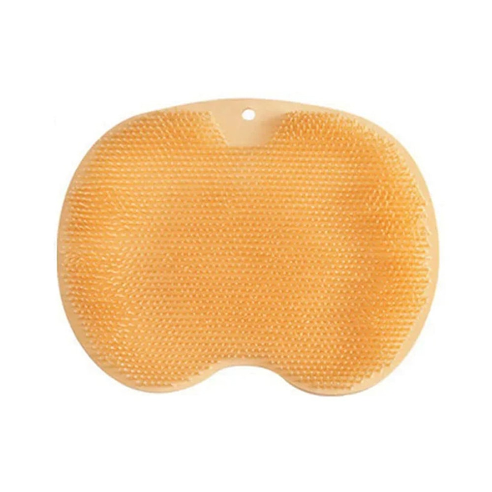 Shower Feet Cleaner Wash Mat, Massage Mat with Back Scraper Cleaning Brush, Multifunction Sucker Wall Mat for Foot Arms