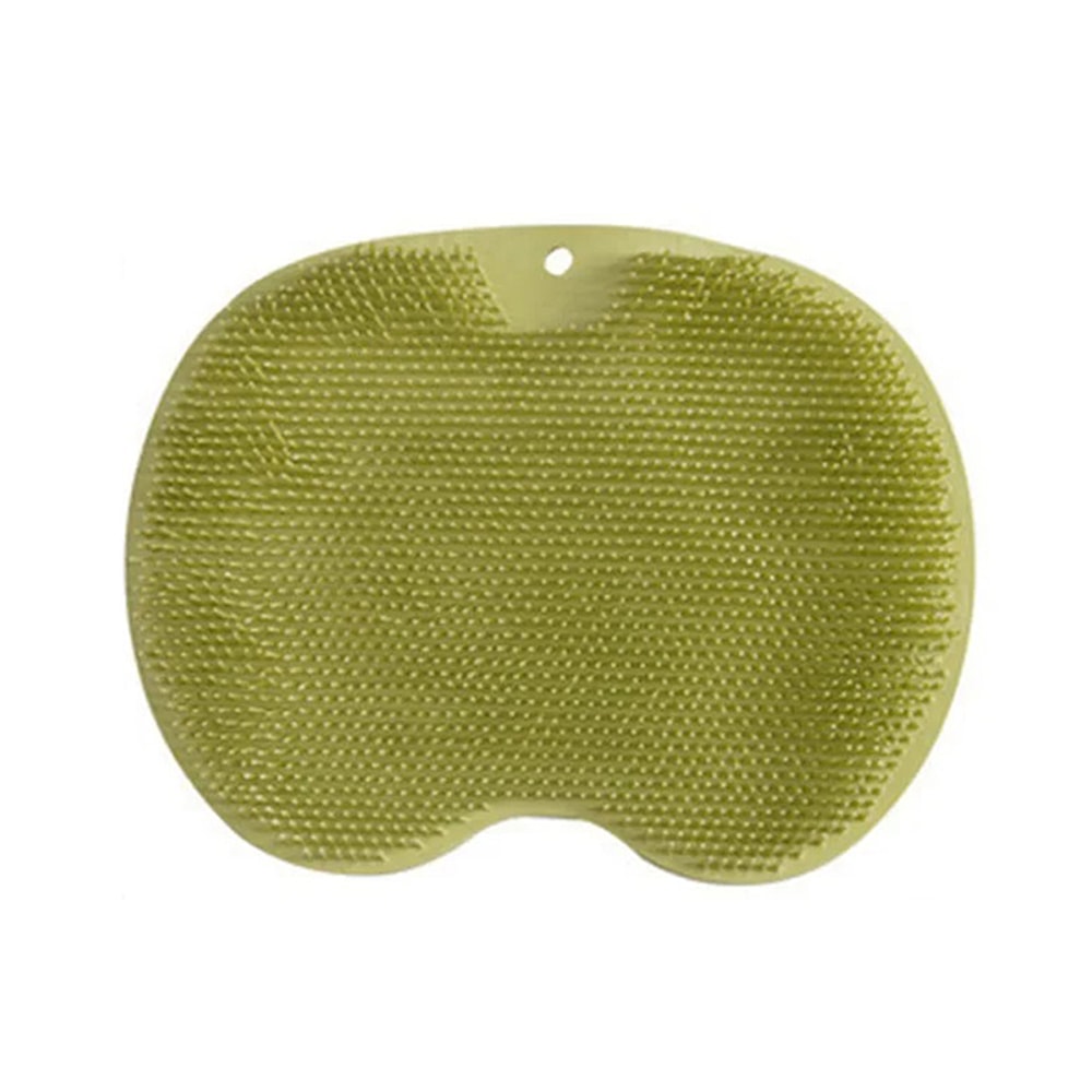 Shower Feet Cleaner Wash Mat, Massage Mat with Back Scraper Cleaning Brush, Multifunction Sucker Wall Mat for Foot Arms