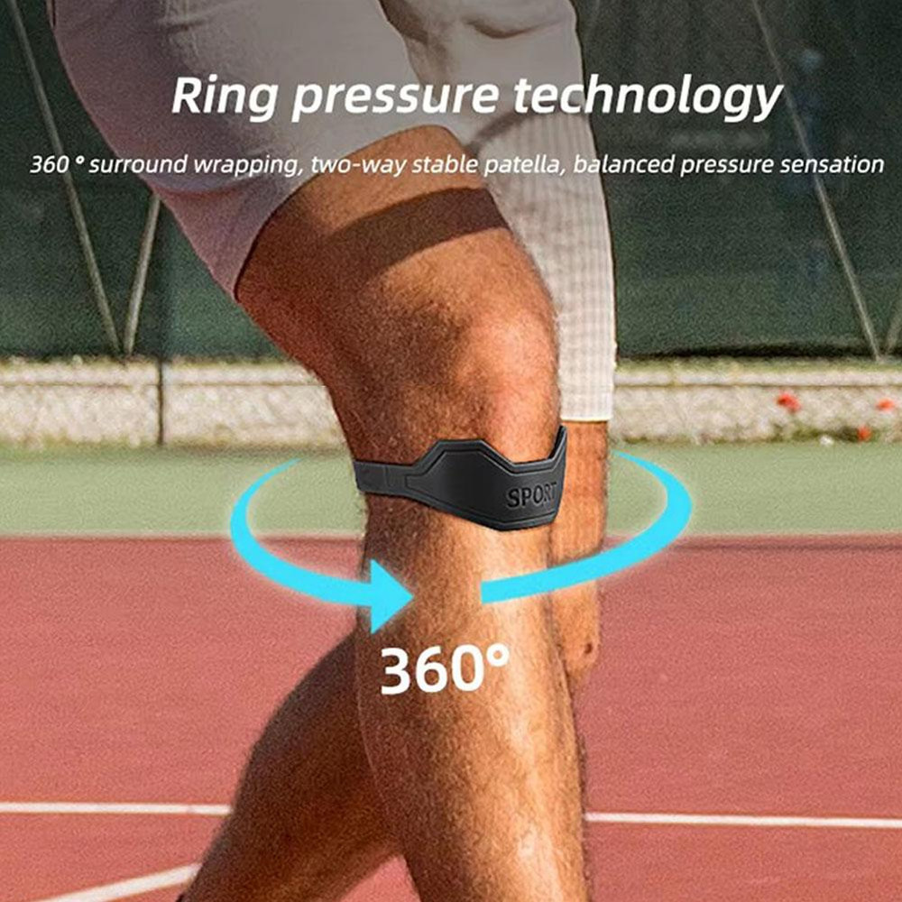 Flexible Knee Support Band, Silicone Patellar Tendon Strap, Elastic Patella Protection Strap for Sports, Gym, Daily Use