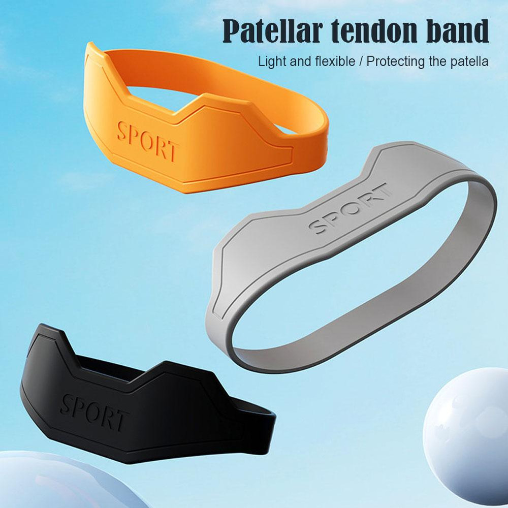 Flexible Knee Support Band, Silicone Patellar Tendon Strap, Elastic Patella Protection Strap for Sports, Gym, Daily Use
