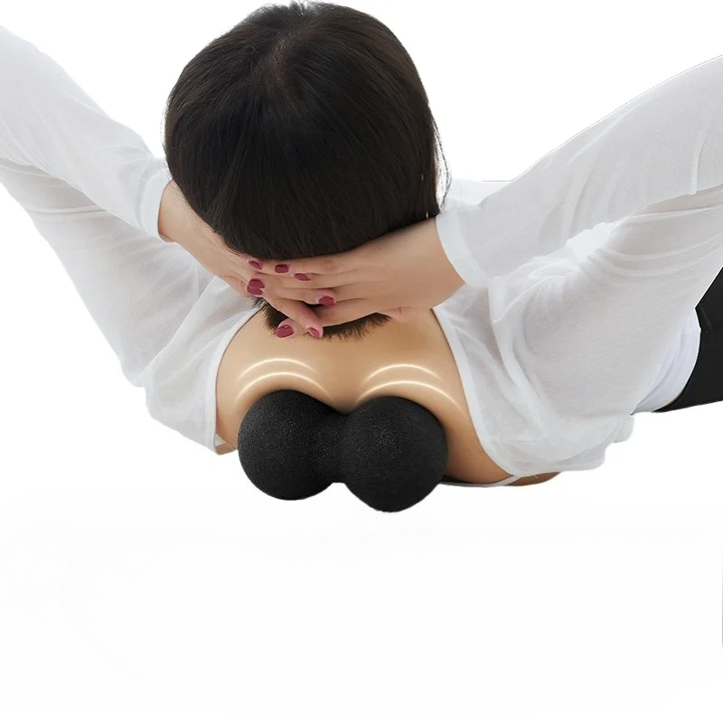 Muscle Relaxation Fitness Equipment, Yoga Solid Peanut Massage Ball for Body Massage, Pain Relief and Neck Support Tool