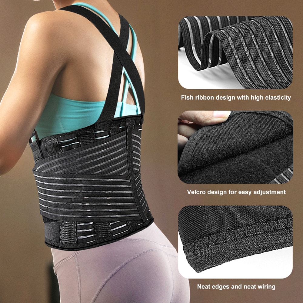 Lower Back Support Belt For Heavy Lifting Adjustable Back Brace For Workout Lumbar Pain Relief Wais 0