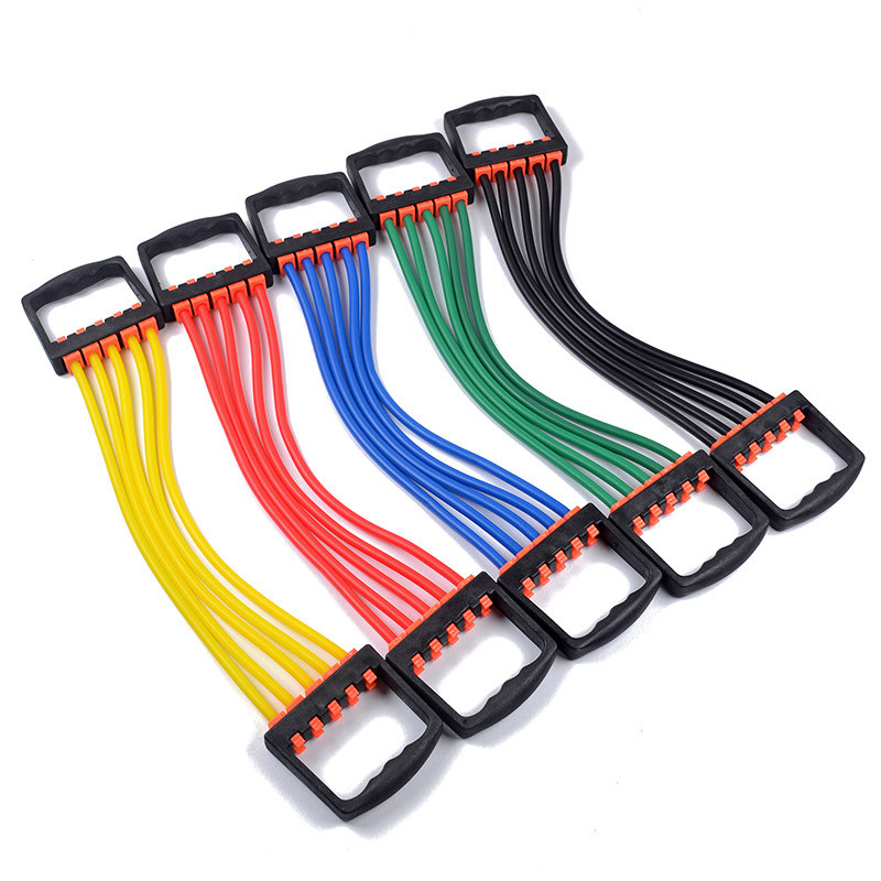 Yoga 5 Resistance Bands, Fitness Cable Rope, Sport Chest Expander Puller for Home Workout Exercise
