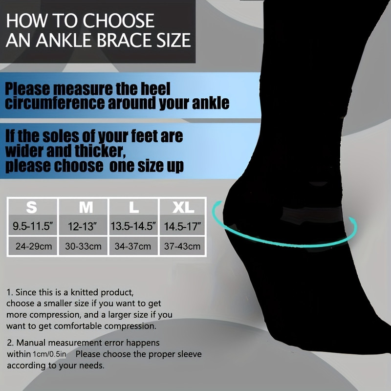 Ankle Compression Sleeves Socks Sport Knitted Foot Protect Brace For Sprain Relief Basketball Footb 2