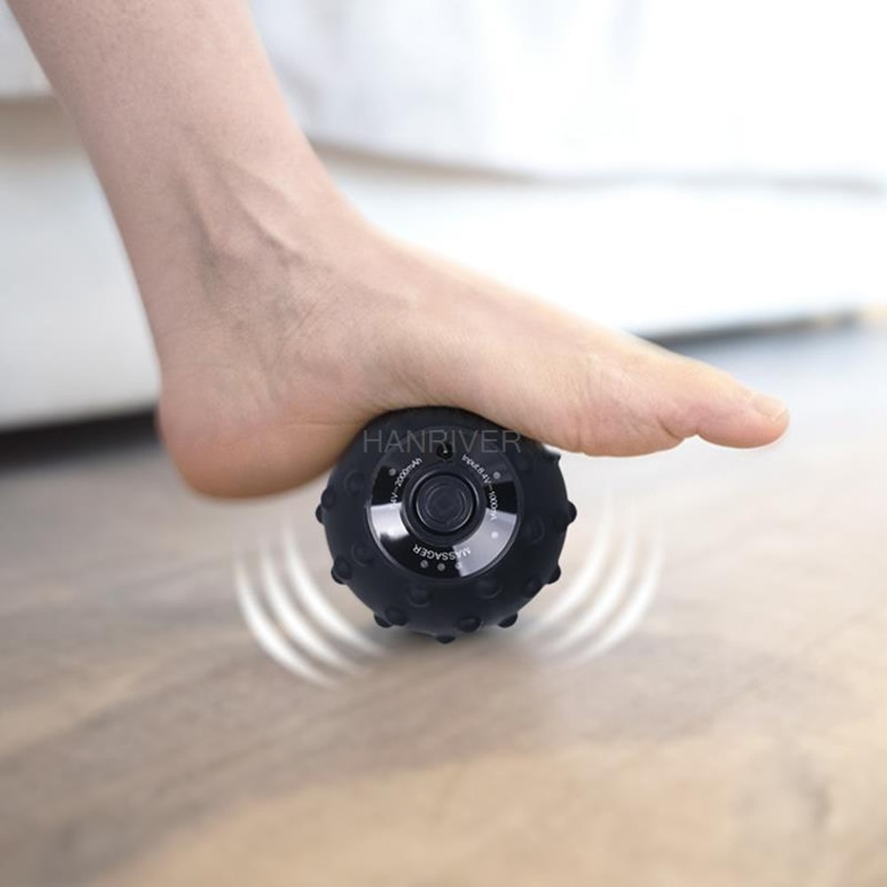 Yoga Fitness Electric Massage Roller, 4 Speed High Intensity Vibrating Massage Ball, For Muscle And Plantar Fasciitis