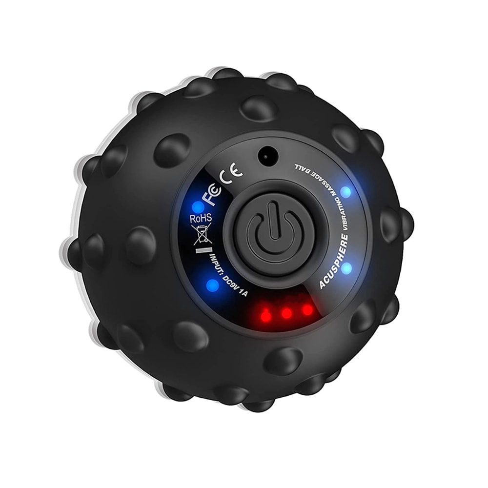 Yoga Fitness Electric Massage Roller, 4 Speed High Intensity Vibrating Massage Ball, For Muscle And Plantar Fasciitis