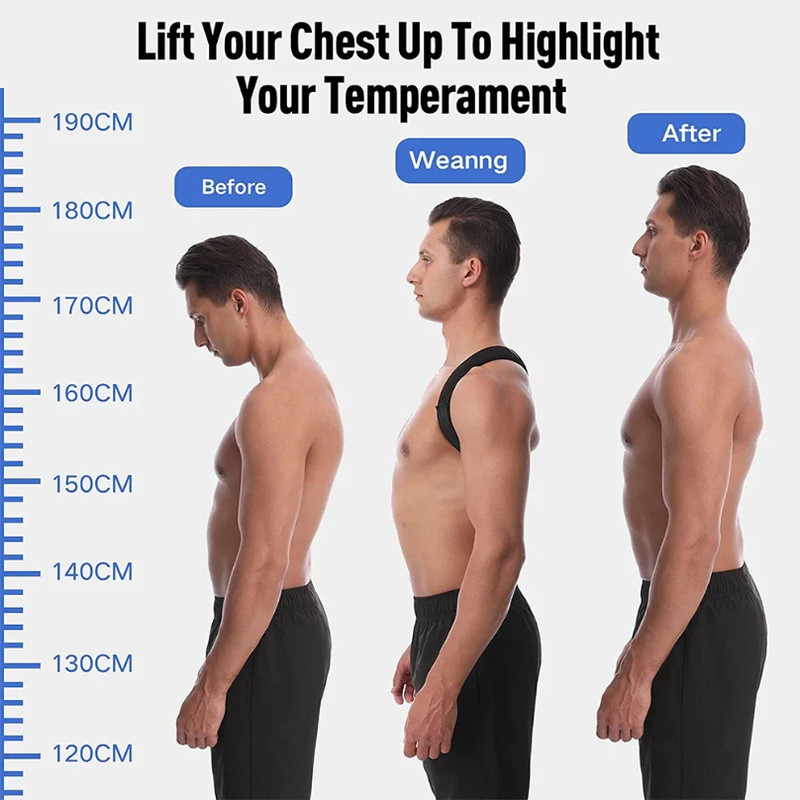 Clavicle Spine Support Belt Adjustable Back Shoulder Posture Corrector Upper Back Neck Brace Reshap 1