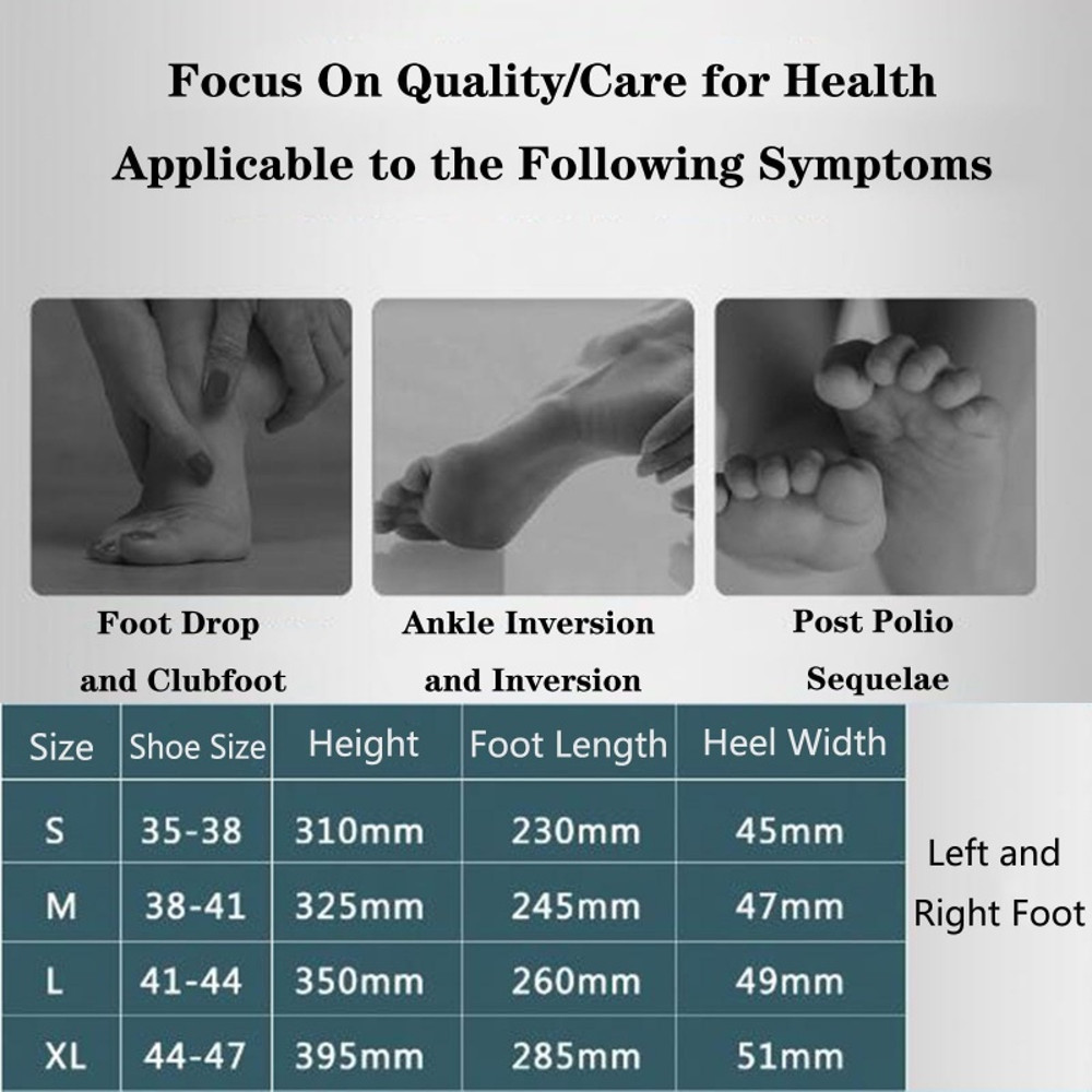 Adjustable Foot Drop Orthosis, Ankle Foot Brace, Foot Orthosis Support, Pain Relief Ankle Splint, Posture Correction