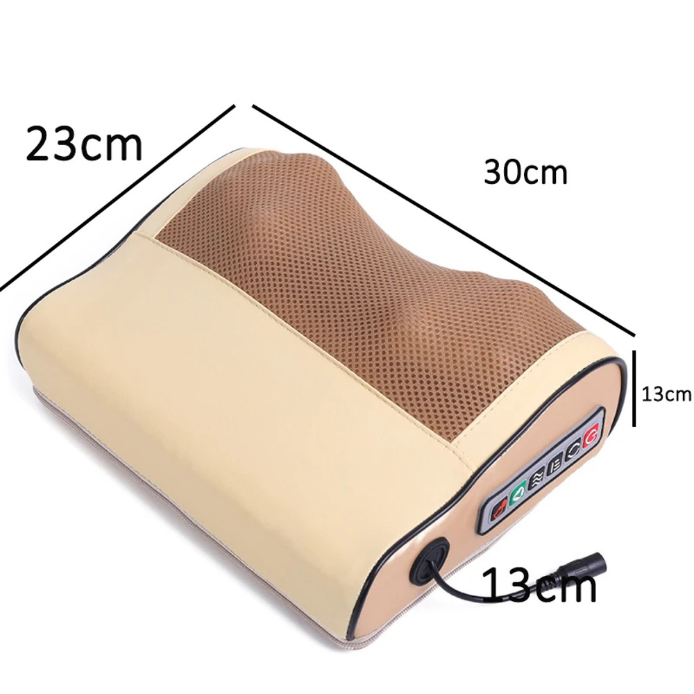 Electric Back and Neck Massager, Infrared Heating Massage Pillow, Deep Tissue Kneading for Shoulder Waist Legs