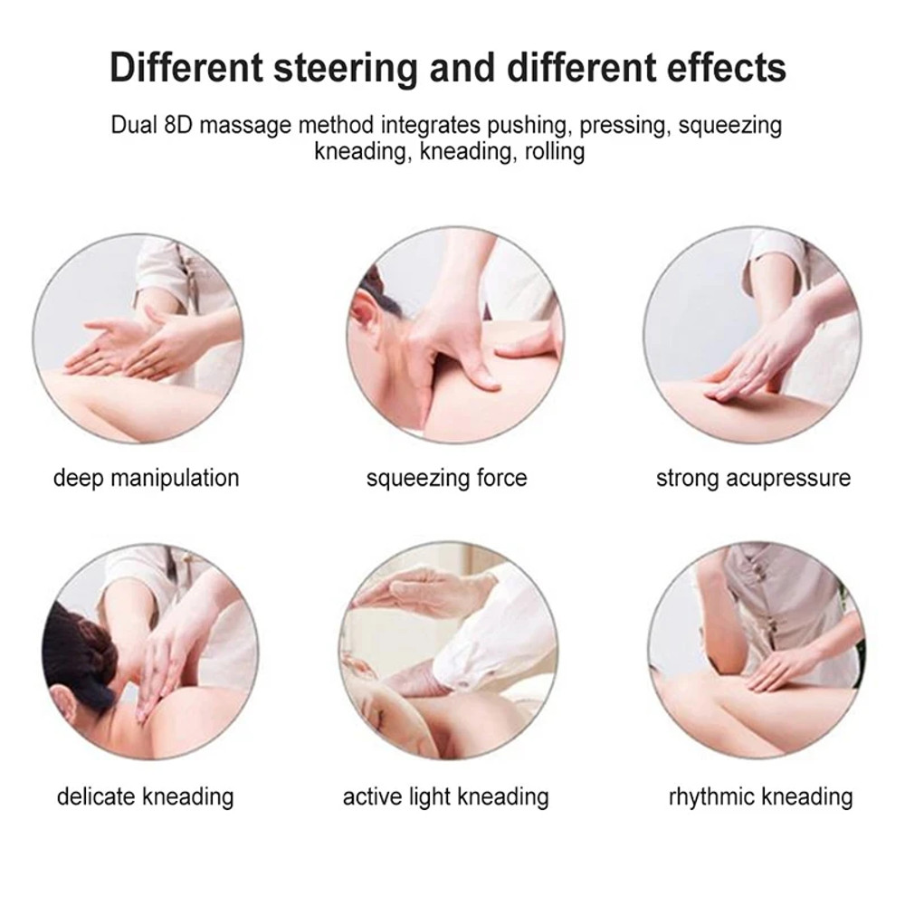 Electric Back and Neck Massager, Infrared Heating Massage Pillow, Deep Tissue Kneading for Shoulder Waist Legs
