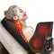 3D Kneading Massage Pillow, Neck Massager with Heat, Shoulder and Back Relief Cushion, Portable Stress Relax Device