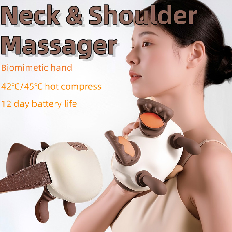Cervical Spine Kneading Relax Muscles Wireless Electric Deep Tissue Neck And Shoulder Massager Back 0