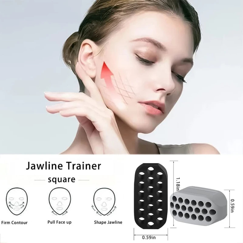 Facial Toner Silicone Jaw Exerciser Jawline Fitness Ball Neck  Chin Toning Equipment Double Chin Li 1