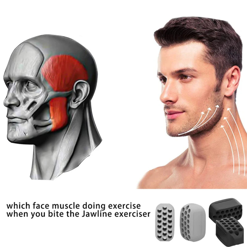 Facial Toner Silicone Jaw Exerciser Jawline Fitness Ball Neck  Chin Toning Equipment Double Chin Li 3