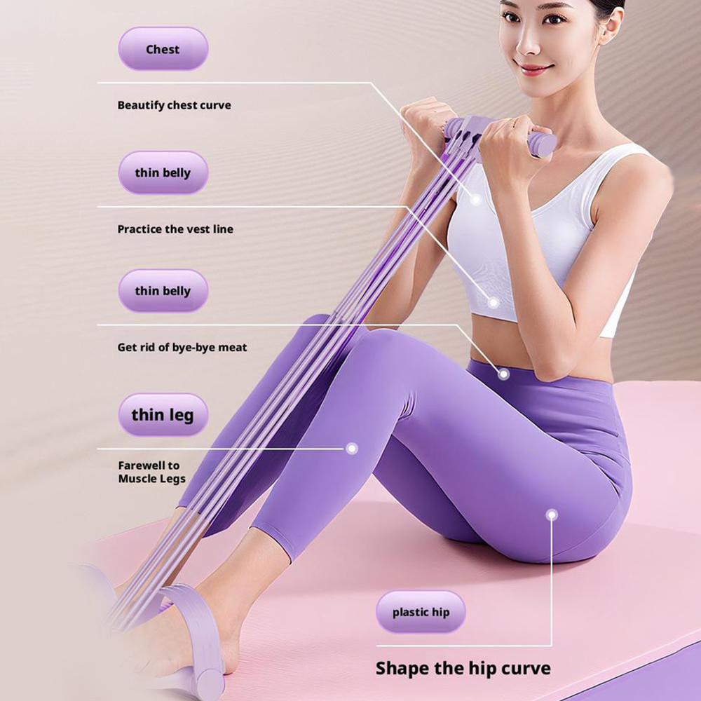Portable Resistance Bands Yoga Pedal Puller For Abdomen Waist Arm Training Elastic Pull Rope Fitnes 1
