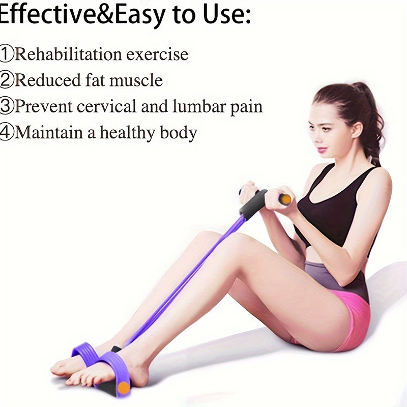 Resistance Band Tension Rope SixTube Tensioner SitUp Assistive Yoga Trainer MultiFunctional Fitness 3